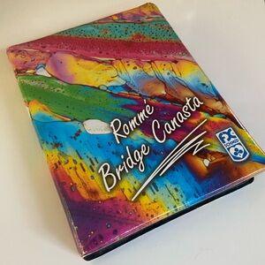 Romme Bridge Canasta vintage card set 2 decks in padded case